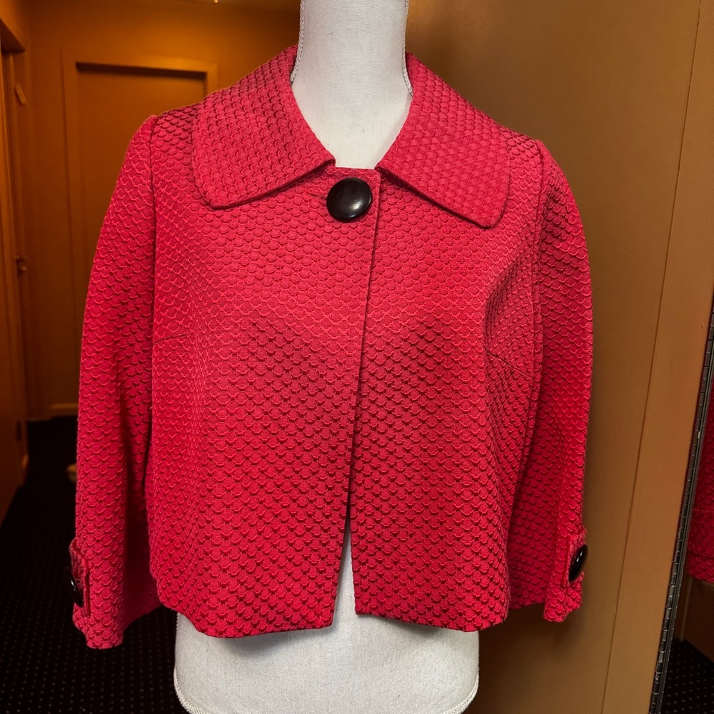 Insight Chic Red Textured Jacket Size 12